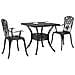 Set di Tavolo da Giardino 3 pcs Nero Alluminio pressofuso - Foto miniatura 3