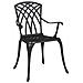 Set di Tavolo da Giardino 3 pcs Nero Alluminio pressofuso - Foto miniatura 4