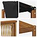 Set di divani da esterno con cuscino 5 pcs Naturale e Nero - Foto miniatura 6