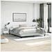 Struttura letto senza Materasso Grigio Chiaro 193x203 cm matrimoniale Velluto - Foto miniatura 2