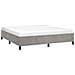 Struttura letto senza Materasso Grigio Chiaro 193x203 cm matrimoniale Velluto - Foto miniatura 4
