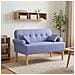 Loveseat con bottoni imbottiti Blu jeans 120 x 65 x 79 cm - Foto miniatura 2