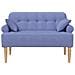Loveseat con bottoni imbottiti Blu jeans 120 x 65 x 79 cm - Foto miniatura 3