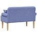 Loveseat con bottoni imbottiti Blu jeans 120 x 65 x 79 cm - Foto miniatura 5