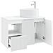 Set di mobili per il bagno 2 pz Bianco Legno ingegnerizzato - Foto miniatura 4