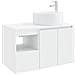 Set di mobili per il bagno 2 pz Bianco Legno ingegnerizzato - Foto miniatura 1