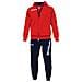 Tuta King Completo Di Giacca Con Zip Manica Lunga Con Cappuccio E Pantalone Colore Rosso / blu Taglia M - Foto miniatura 1