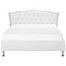 Letto Matrimoniale Moderno In Pelle Sintetica Bianca 140x200cm Metz - Foto miniatura 25
