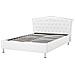 Letto Matrimoniale Moderno In Pelle Sintetica Bianca 140x200cm Metz - Foto miniatura 26