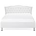 Letto Matrimoniale Moderno In Pelle Sintetica Bianca 140x200cm Metz - Foto miniatura 21