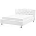 Letto Matrimoniale Moderno In Pelle Sintetica Bianca 140x200cm Metz - Foto miniatura 28
