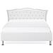 Letto Matrimoniale Moderno In Pelle Sintetica Bianca 140x200cm Metz - Foto miniatura 19