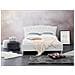 Letto Matrimoniale Moderno In Pelle Sintetica Bianca 140x200cm Metz - Foto miniatura 16