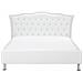 Letto Matrimoniale Moderno In Pelle Sintetica Bianca 140x200cm Metz - Foto miniatura 14