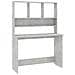 Scrivania Mensole Grigio Cemento 110x45x157cm Legno Multistrato - Foto miniatura 1