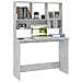 Scrivania Mensole Grigio Cemento 110x45x157cm Legno Multistrato - Foto miniatura 2