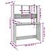 Scrivania Mensole Grigio Cemento 110x45x157cm Legno Multistrato - Foto miniatura 3