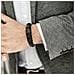 Bracciale da Uomo in Pelle, ""Ring"", 23cm, Nero - Foto miniatura 8