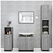 Armadietto Bagno Grigio Sonoma 30x30x95 cm in Legno Multistrato - Foto miniatura 4