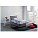 Letto Singolo Carola, Letto Contenitore Con Rivestimento In Tessuto, 100% Made In Italy, Apertura Laterale, Con Materasso Cm 80x190 Incluso, Grigio - Foto miniatura 1