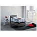 Letto Singolo Carola, Letto Contenitore Con Rivestimento In Tessuto, 100% Made In Italy, Apertura Laterale, Con Materasso Cm 80x190 Incluso, Grigio - Foto miniatura 2