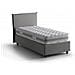 Letto Singolo Carola, Letto Contenitore Con Rivestimento In Tessuto, 100% Made In Italy, Apertura Laterale, Con Materasso Cm 80x190 Incluso, Grigio - Foto miniatura 3