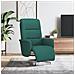 Poltrona Reclinabile Con Poggiapiedi Verde Scuro In Tessuto - Foto miniatura 1