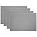 Set Tovagliette Americane Cucina Antiscivolo In Tinta Unita Lavabili In Vari Colori Set 4 Grigio - Foto miniatura 1