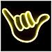 Neon Wall Lamp Hand - Foto miniatura 1