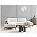 Divano Angolare 3 Posti Myken Tessuto Bianco Sporco Lato Destro - Foto miniatura 1
