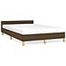 Giroletto Senza Materasso Marrone Scuro 80x200 Cm In Tessuto - Foto miniatura 2