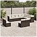 Set Divani Da Giardino 12 Pz Con Cuscini Marrone In Polyrattan - Foto miniatura 1