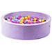 Ballenbak 110x30 Fluweel Zacht Paars Met Ballen 400 St. (roze, Geme Leerd, Geel, Babyblauw, Zeemeermineffect) - Foto miniatura 1