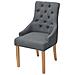 Sedie Da Pranzo 4 Pz Grigio Scuro In Tessuto - Foto miniatura 1