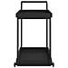 Carrello Da Bar Nero 100x45x83 Cm In Polyrattan - Foto miniatura 3