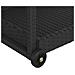 Carrello Da Bar Nero 100x45x83 Cm In Polyrattan - Foto miniatura 4