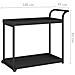 Carrello Da Bar Nero 100x45x83 Cm In Polyrattan - Foto miniatura 5