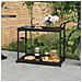 Carrello Da Bar Nero 100x45x83 Cm In Polyrattan - Foto miniatura 6