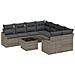 Set Divani Giardino con Cuscini Grigi 9 Pezzi in Polyrattan - Foto miniatura 1
