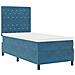 Letto a Box con Materasso blu scuro in Velluto Singolo - Foto miniatura 6