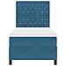 Letto a Box con Materasso blu scuro in Velluto Singolo - Foto miniatura 8