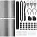Set di Posti per Recinzione Set di 2 Grigio Metallo 25 x 1,5 m - Foto miniatura 5