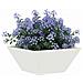 Vaso a Ciotola da Giardino 5 pcs Bianco 35 x 35 x 15 cm Acciaio - Foto miniatura 3