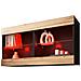 Komodee Tivoli Horizontal 100 Vetrina Sospesa, Nero/rovere Wotan, Illuminazione Led Multicolore Rgb, Larghezza 100 Cm X Altezza 50 Cm X Profondità 29 Cm, Per Soggiorno, Sala Da Pranzo - Foto miniatura 3