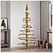 Albero di Natale in legno Marrone 180 cm Legno di pino massello - Foto miniatura 2