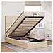 Struttura Letto Pouf con Materasso Crema 90x190 cm in Tessuto - Foto miniatura 2