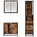 Set di mobili per il bagno con cassetto 3 pcs Legno vecchio - Foto miniatura 6