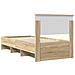 Struttura del letto Rovere Sonoma 80 x 200 cm Legno multistrato - Foto miniatura 9