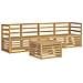 Set di divani da esterno 5 pcs Bianco Legno di Acacia Massello - Foto miniatura 1