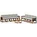 Set di divani da esterno 9 pcs Naturale e Grigio Chiaro - Foto miniatura 1